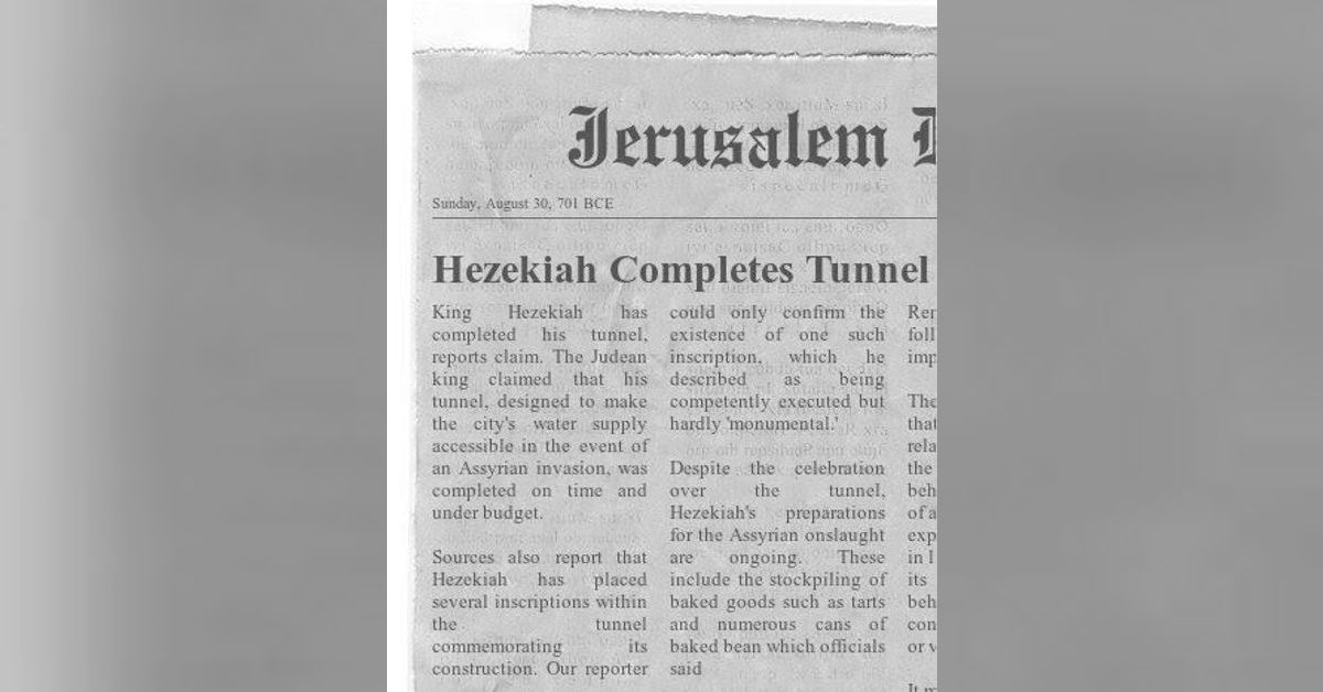 New Inscriptions from Hezekiah’s Chunnel? Or, If An Inscription Drops ...