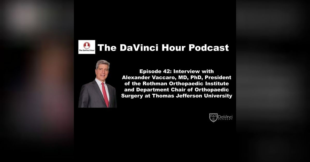 Interview with Alexander Vaccaro, MD, PhD, President of the Rothman ...