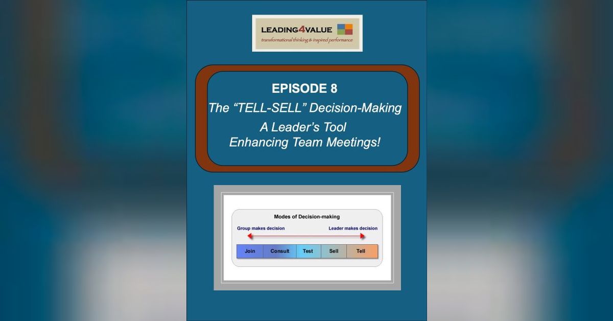 Tell Manager Effective Decision Making with the TELL-SELL Model | ”Leading4Value ...
