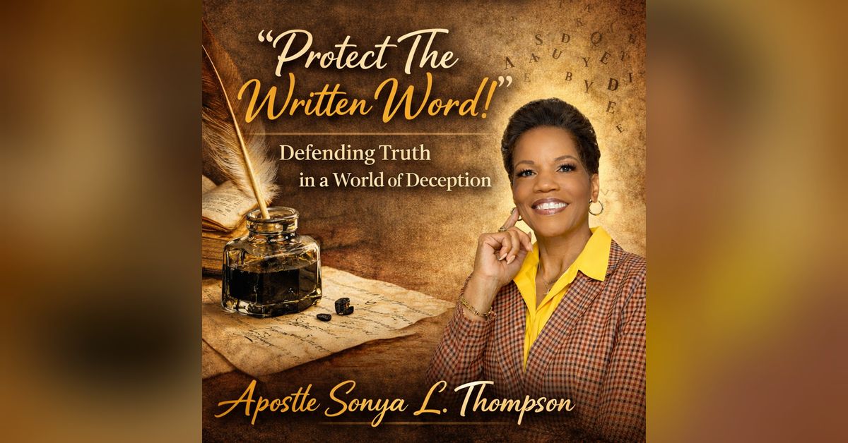 Sonya Rena Thompson Protect The Written Word! Apostle Sonya L. Thompson | The Voice of Reason