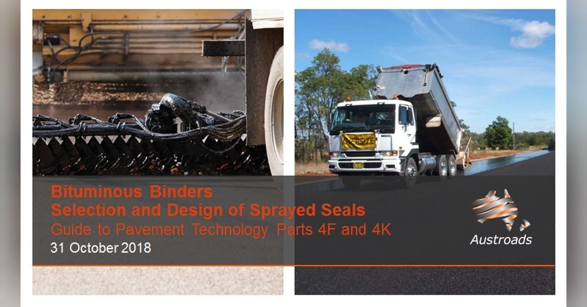 Bitumin Binder Bituminous Binders and Selection and Design of Sprayed Seals: Guide to ...