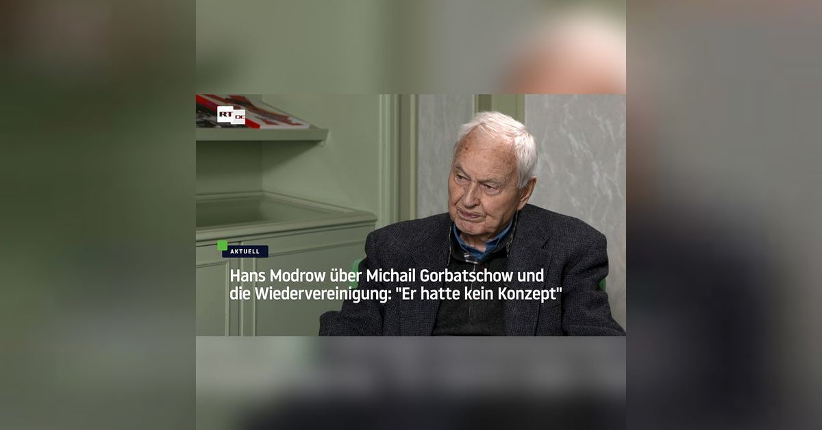 Hans Modrow: Gorbatschow ist nicht Vater der Wiedervereinigung | RT DE