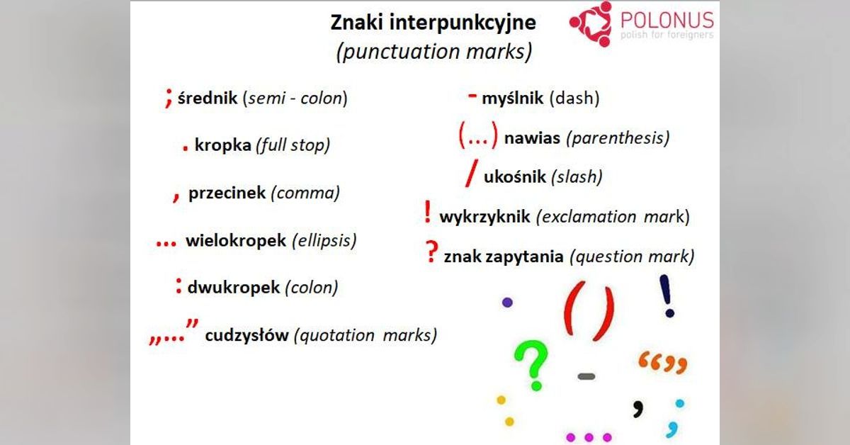 Małe Obrazki Ze Znaków Interpunkcyjnych #154 Znaki Interpunkcyjne (Punctuation Marks) | Learn Polish Podcast