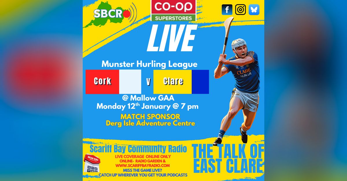 Cork v Clare, Match Sponsor - Derg Isle Adventure Centre, Co-op ...