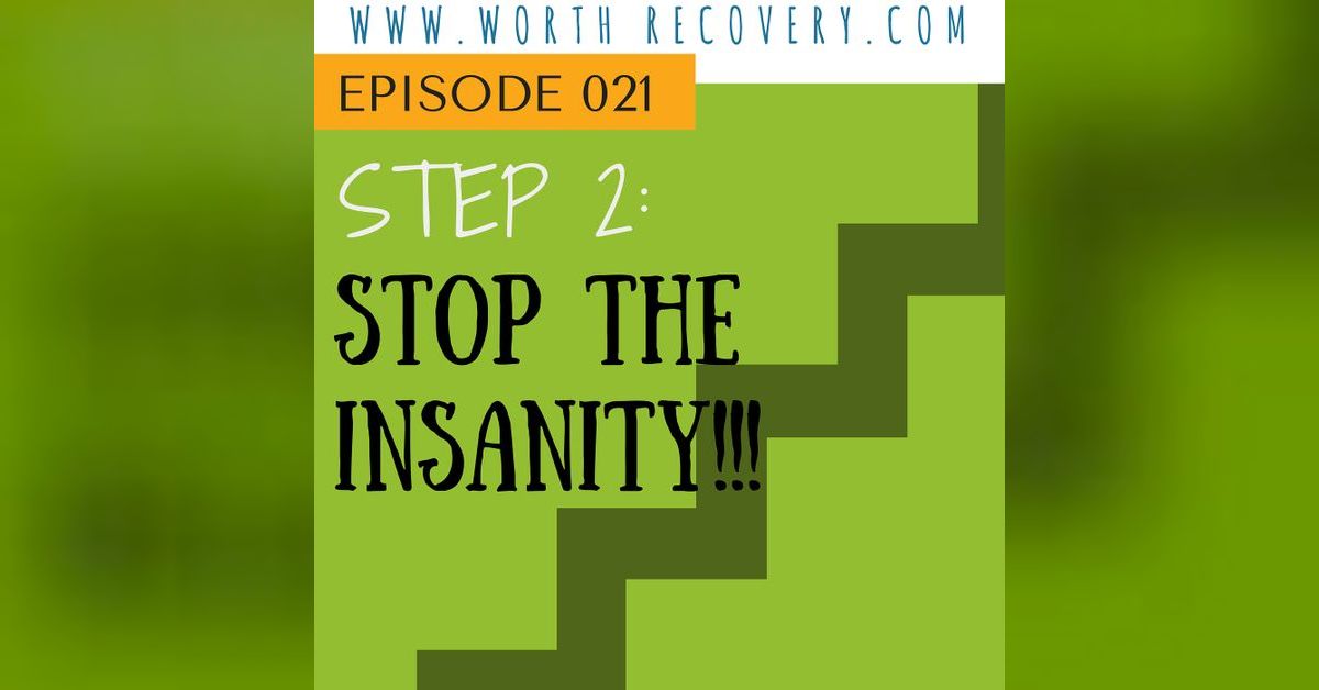 Episode 021: Step 2: Stop the Insanity! | Worth Recovery