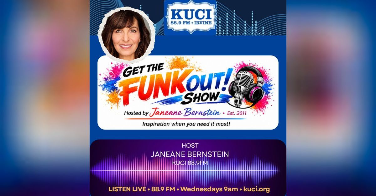 KUCI Get the Funk Out! artwork for the Ryan Johnson and NewRuleFX interview